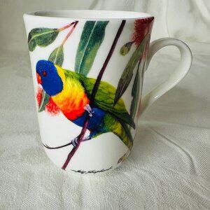 Eric Shepherd Coffee Mug Fine Bone China Rainbow Lorikeets Birds Australia